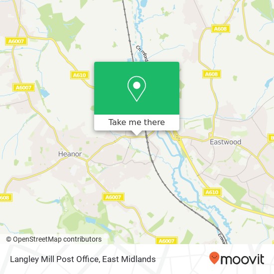 Langley Mill Post Office map