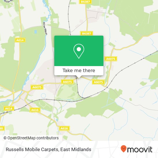 Russells Mobile Carpets map