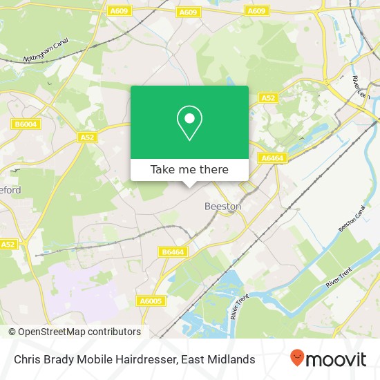 Chris Brady Mobile Hairdresser map