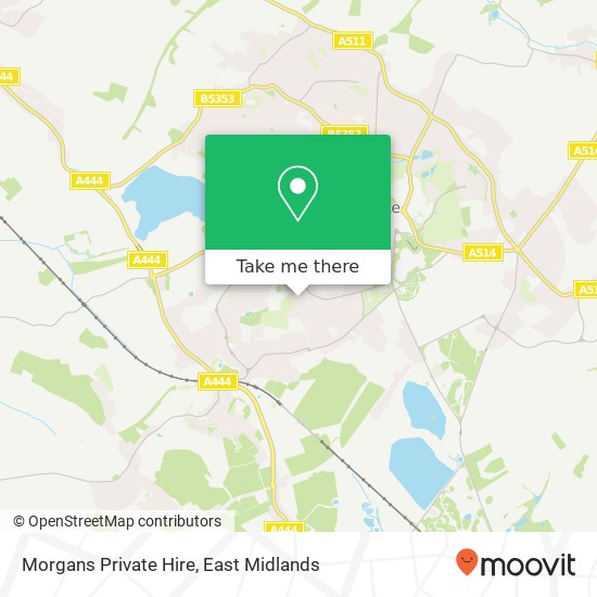 Morgans Private Hire map