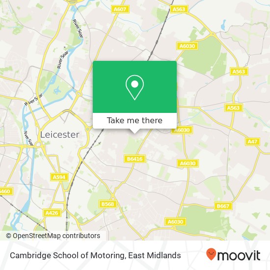 Cambridge School of Motoring map