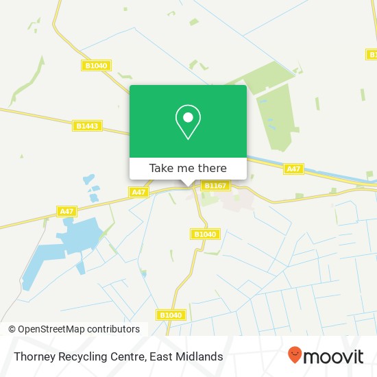 Thorney Recycling Centre map