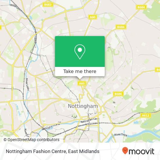 Nottingham Fashion Centre map