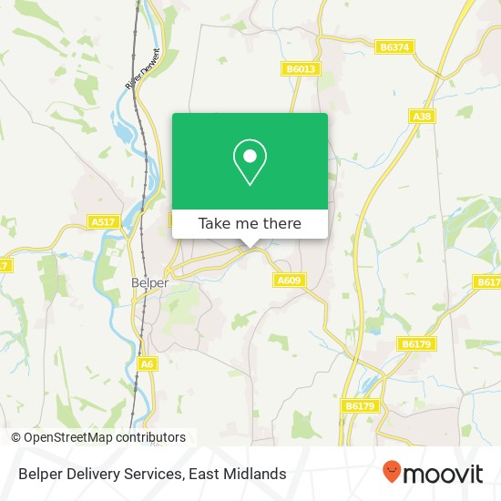 Belper Delivery Services map