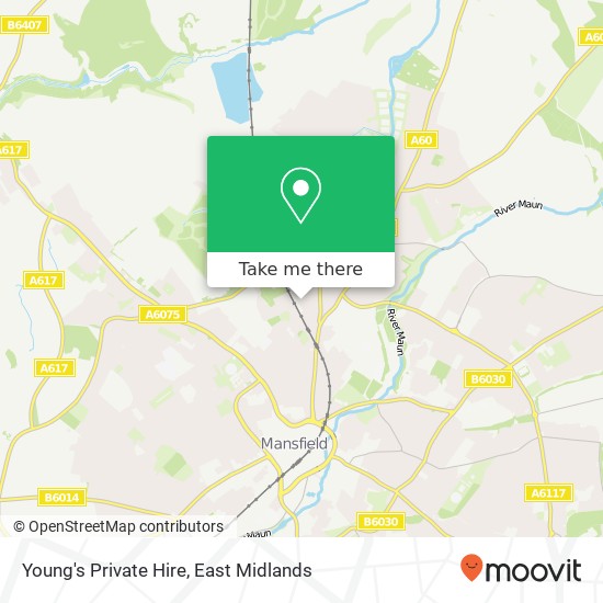Young's Private Hire map