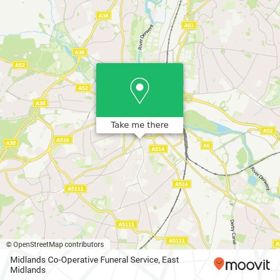 Midlands Co-Operative Funeral Service map