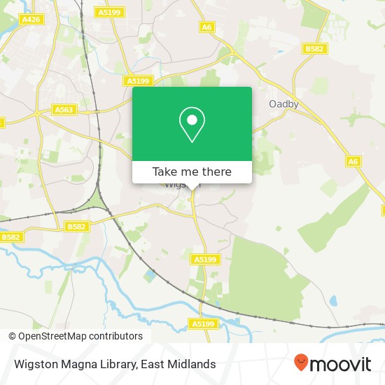 Wigston Magna Library map