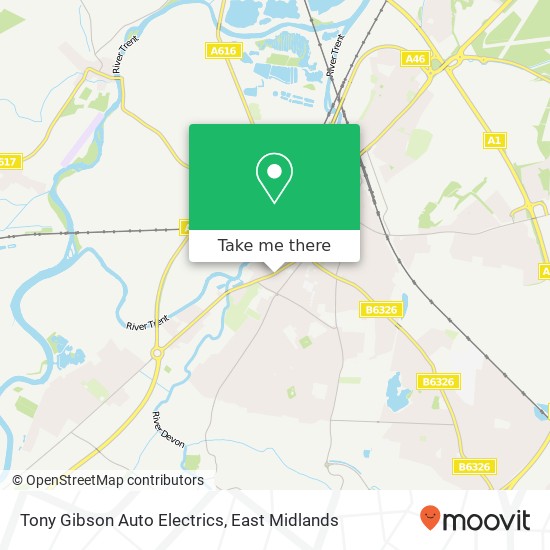 Tony Gibson Auto Electrics map