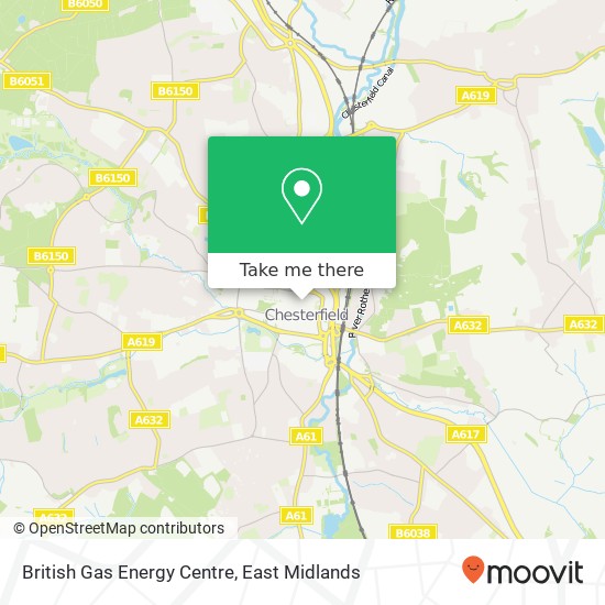 British Gas Energy Centre map