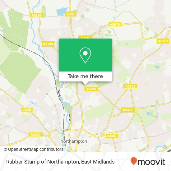 Rubber Stamp of Northampton map
