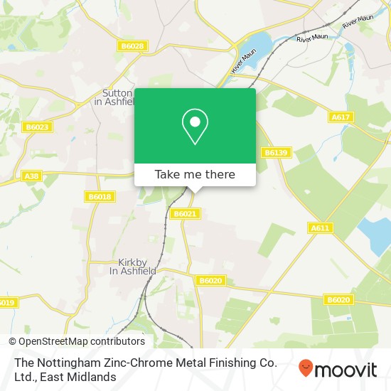 The Nottingham Zinc-Chrome Metal Finishing Co. Ltd. map