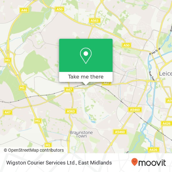 Wigston Courier Services Ltd. map