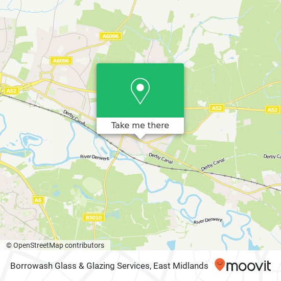 Borrowash Glass & Glazing Services map