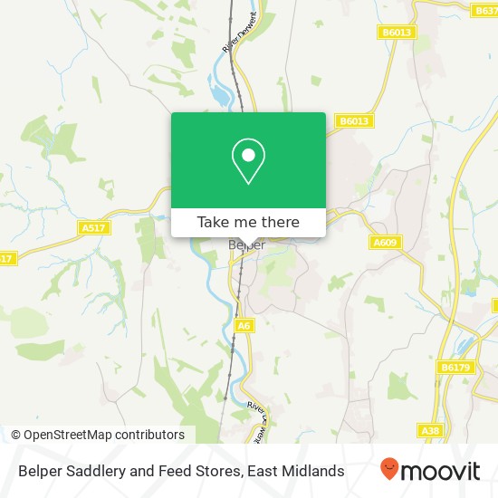 Belper Saddlery and Feed Stores map