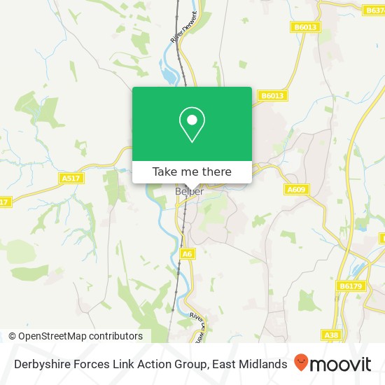 Derbyshire Forces Link Action Group map