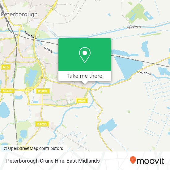 Peterborough Crane Hire map