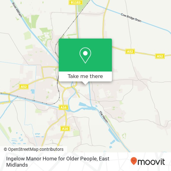 Ingelow Manor Home for Older People map