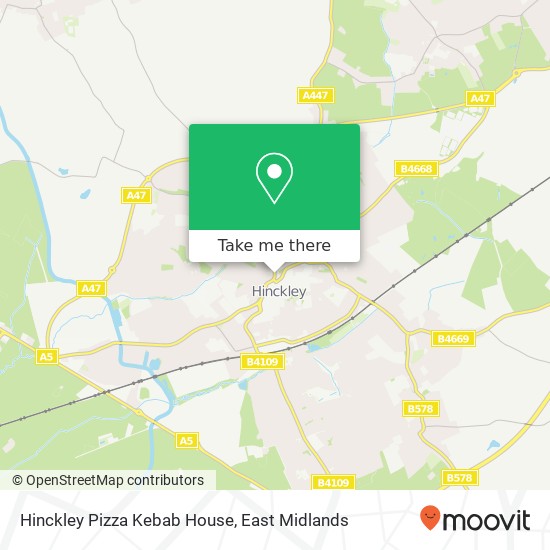Hinckley Pizza Kebab House map