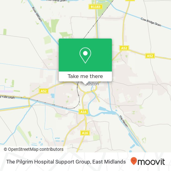 The Pilgrim Hospital Support Group map