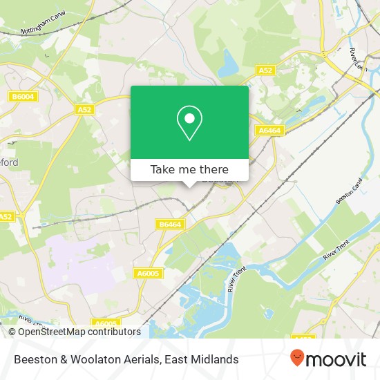 Beeston & Woolaton Aerials map