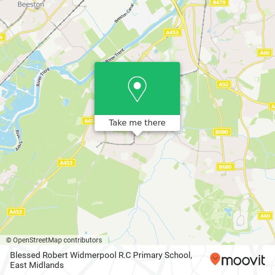 Blessed Robert Widmerpool R.C Primary School map