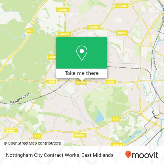 Nottingham City Contract Works map