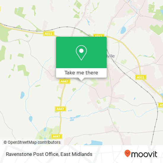 Ravenstone Post Office map