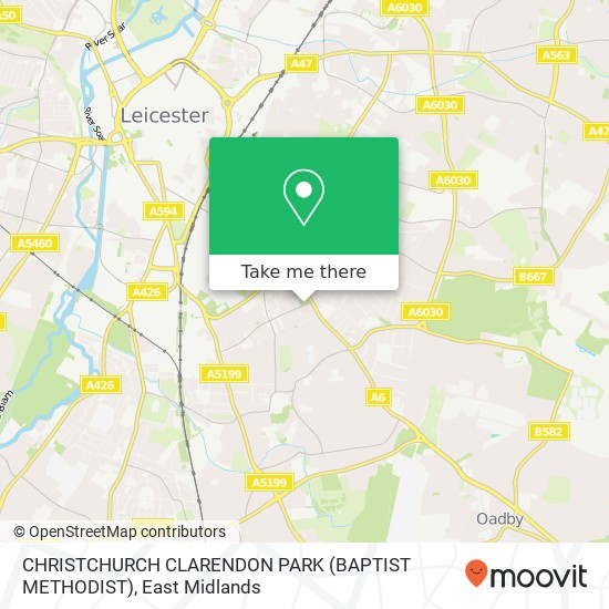 CHRISTCHURCH CLARENDON PARK (BAPTIST METHODIST) map