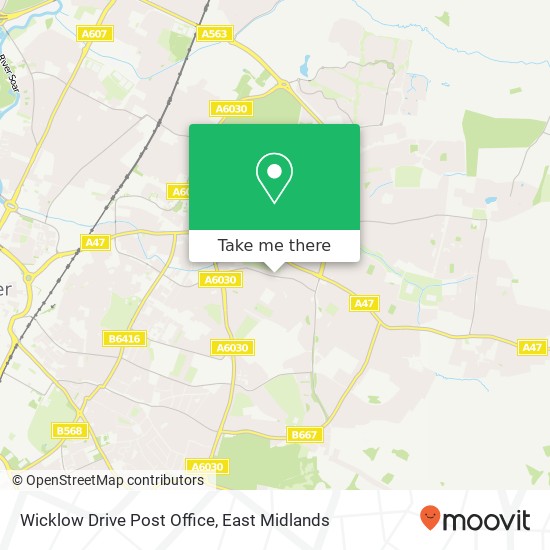 Wicklow Drive Post Office map