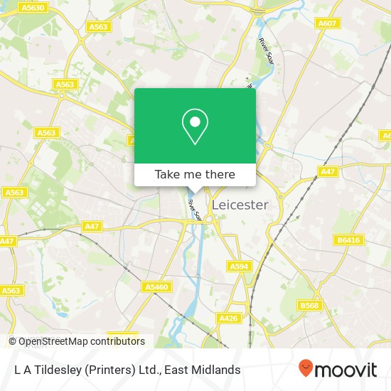 L A Tildesley (Printers) Ltd. map