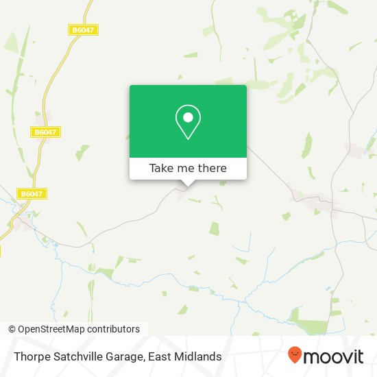 Thorpe Satchville Garage map