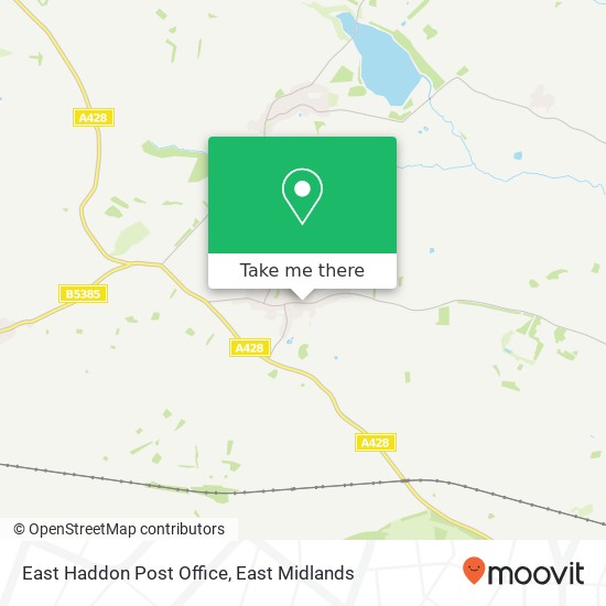 East Haddon Post Office map