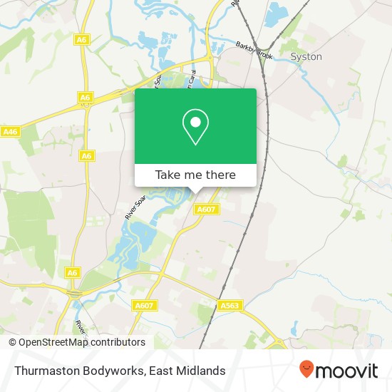 Thurmaston Bodyworks map
