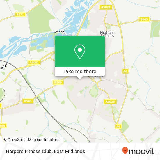 Harpers Fitness Club map