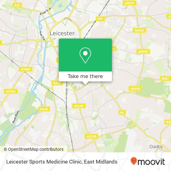 Leicester Sports Medicine Clinic map