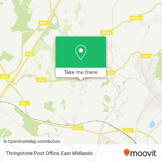 Thringstone Post Office map