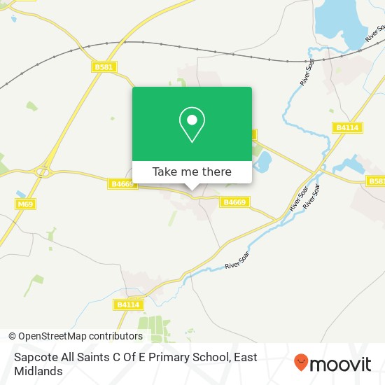 Sapcote All Saints C Of E Primary School map