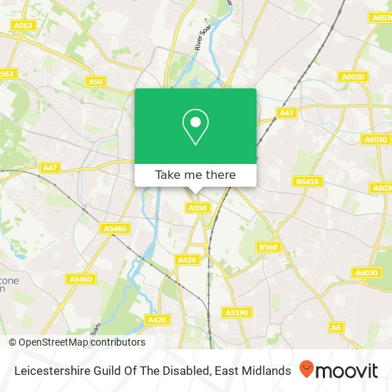 Leicestershire Guild Of The Disabled map