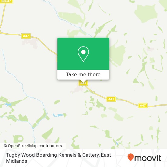 Tugby Wood Boarding Kennels & Cattery map