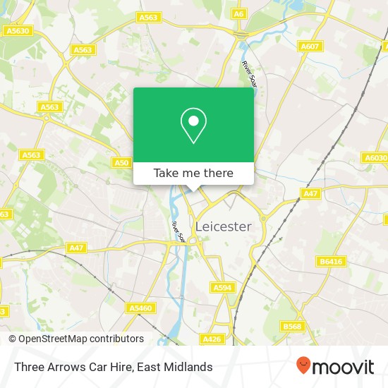 Three Arrows Car Hire map