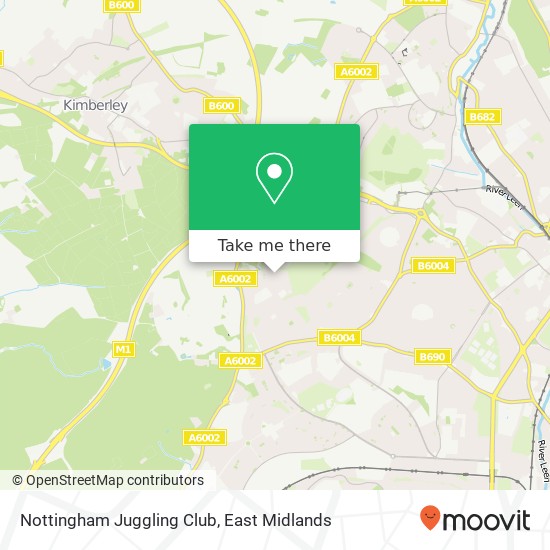 Nottingham Juggling Club map