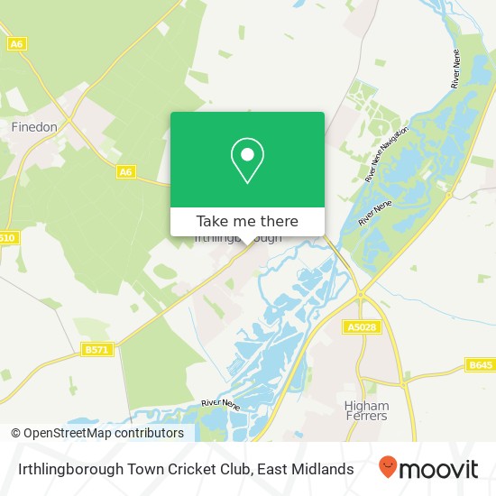 Irthlingborough Town Cricket Club map