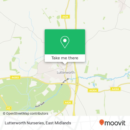 Lutterworth Nurseries map