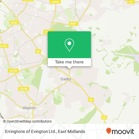 Erringtons of Evington Ltd. map