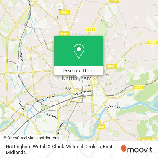 Nottingham Watch & Clock Material Dealers map