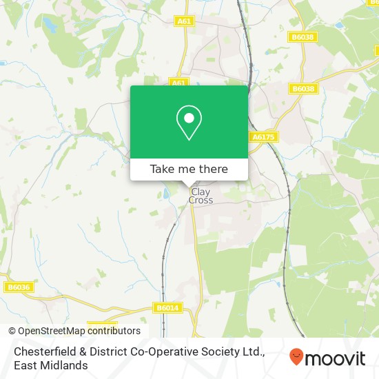 Chesterfield & District Co-Operative Society Ltd. map