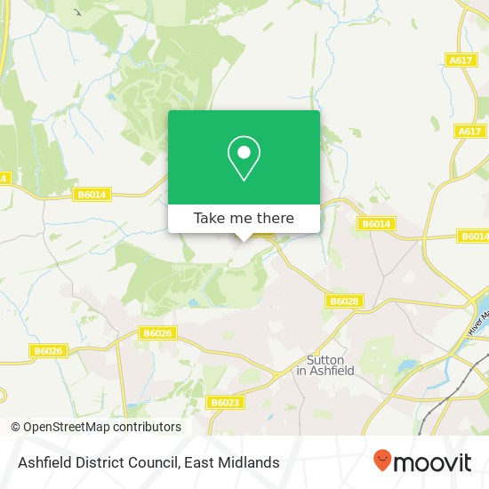 Ashfield District Council map