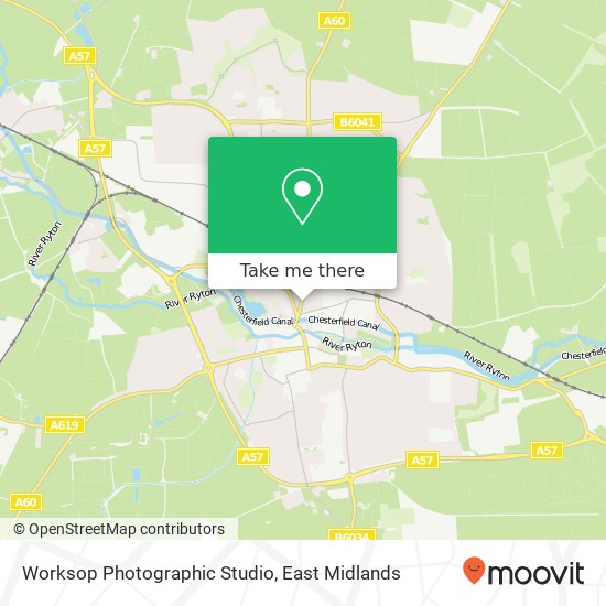 Worksop Photographic Studio map