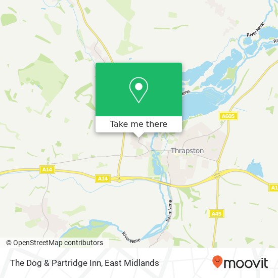 The Dog & Partridge Inn map