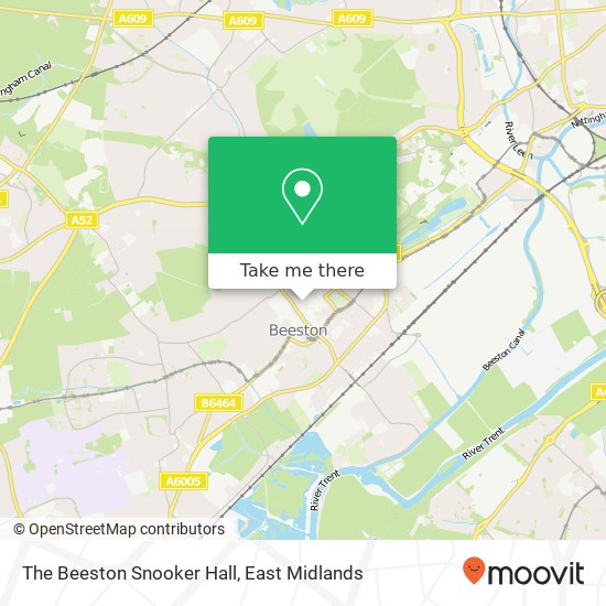 The Beeston Snooker Hall map